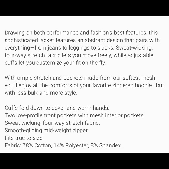 NWT Zyia Activewear Cream Combo Zip up Jacket Size Medium - Picture 2 of 8